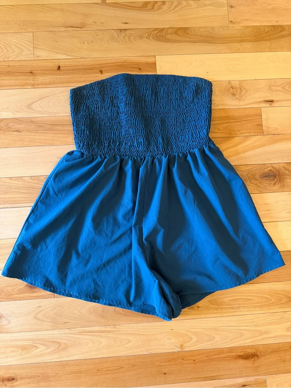 Strapless Smocked Teal Romper (more blueish)!